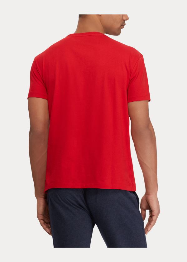 Ralph Lauren Classic Fit Pocket T-Shirt Červené | J6npFzmM