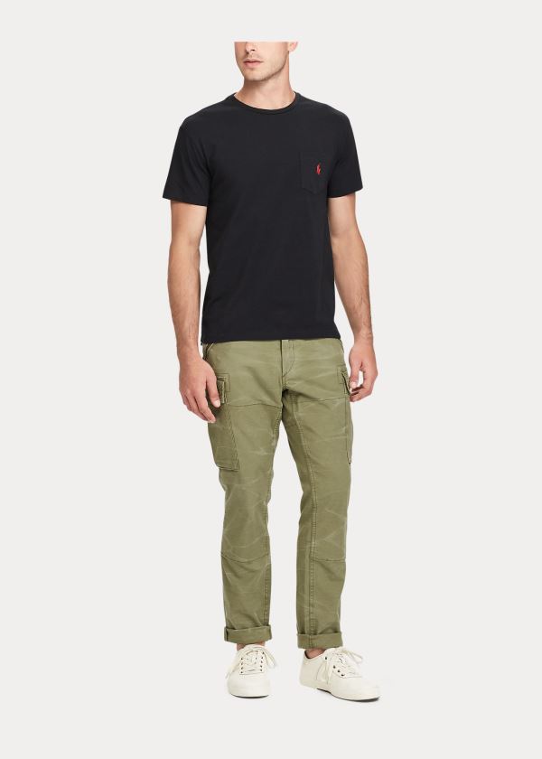 Ralph Lauren Classic Fit Pocket T-Shirt Černé | T2ydAUv1