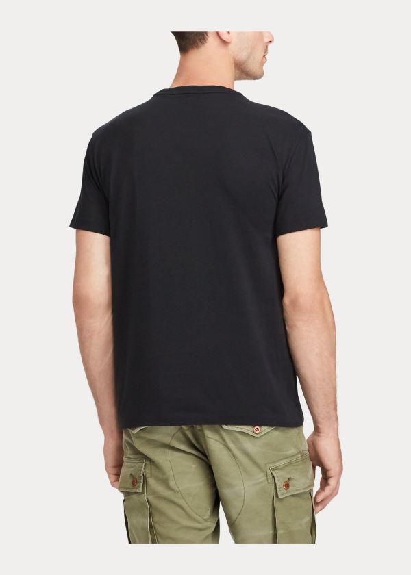 Ralph Lauren Classic Fit Pocket T-Shirt Černé | T2ydAUv1