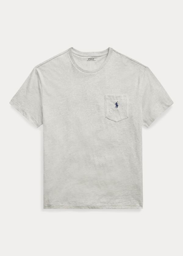 Ralph Lauren Classic Fit Pocket T-Shirt Šedé | eGLYrkCy