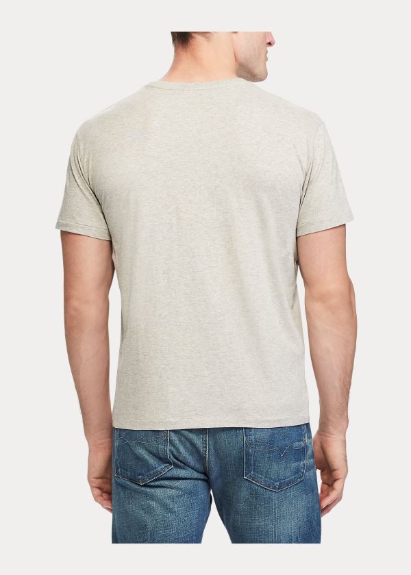 Ralph Lauren Classic Fit Pocket T-Shirt Šedé | v8XSPoDR