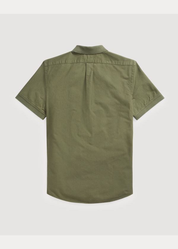 Ralph Lauren Classic Fit Polo-Collar Oxford Olivy Zelené | UDLmBWhK