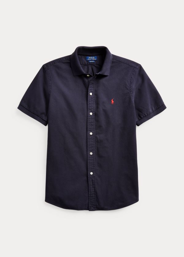 Ralph Lauren Classic Fit Polo-Collar Oxford Tmavě Blankyt | Zs0ymGwF