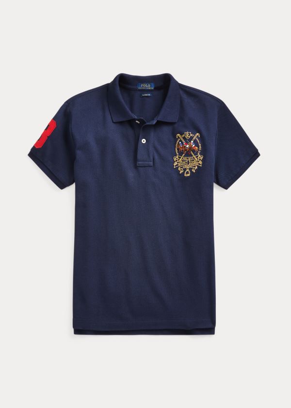 Ralph Lauren Classic Fit Polo Shirt Tmavě Blankyt | 8j66WHCK