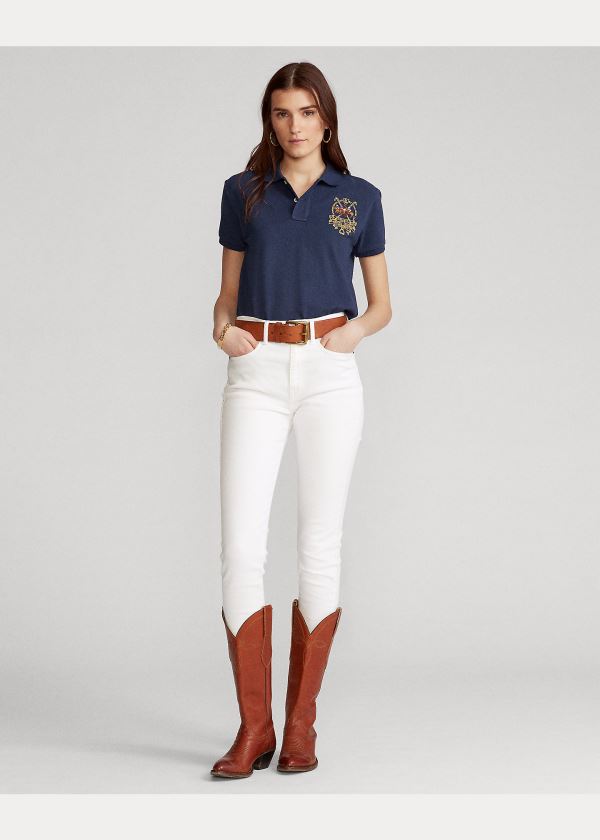 Ralph Lauren Classic Fit Polo Shirt Tmavě Blankyt | 8j66WHCK