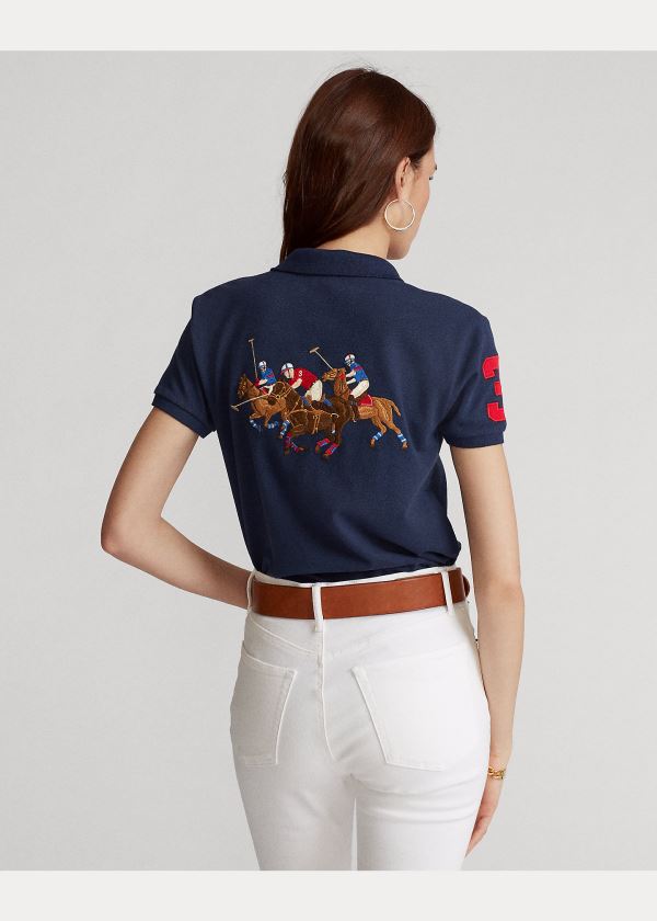 Ralph Lauren Classic Fit Polo Shirt Tmavě Blankyt | 8j66WHCK