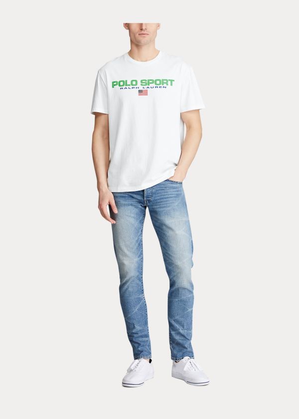 Ralph Lauren Classic Fit Polo Sportovní T-Shirt Bílé | FtxhtWGZ