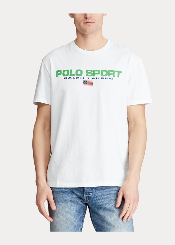 Ralph Lauren Classic Fit Polo Sportovní T-Shirt Bílé | FtxhtWGZ