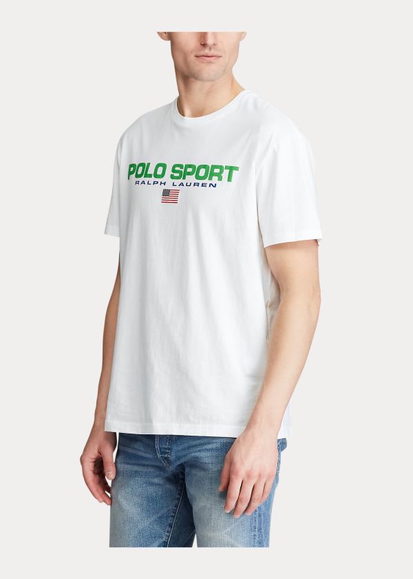 Ralph Lauren Classic Fit Polo Sportovní T-Shirt Bílé | FtxhtWGZ