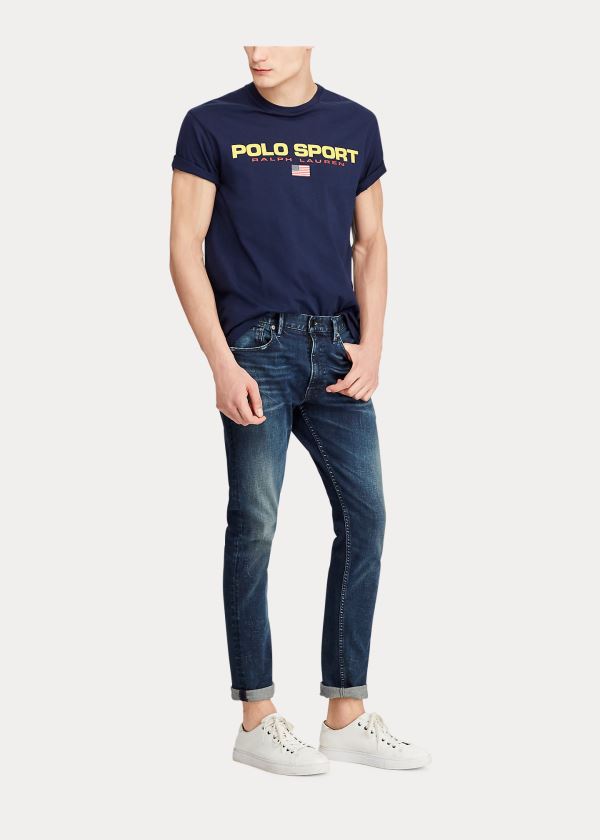 Ralph Lauren Classic Fit Polo Sportovní T-Shirt Tmavě Blankyt | Pml5ef9a