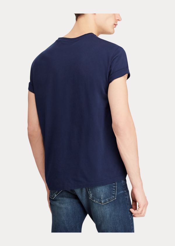 Ralph Lauren Classic Fit Polo Sportovní T-Shirt Tmavě Blankyt | Pml5ef9a
