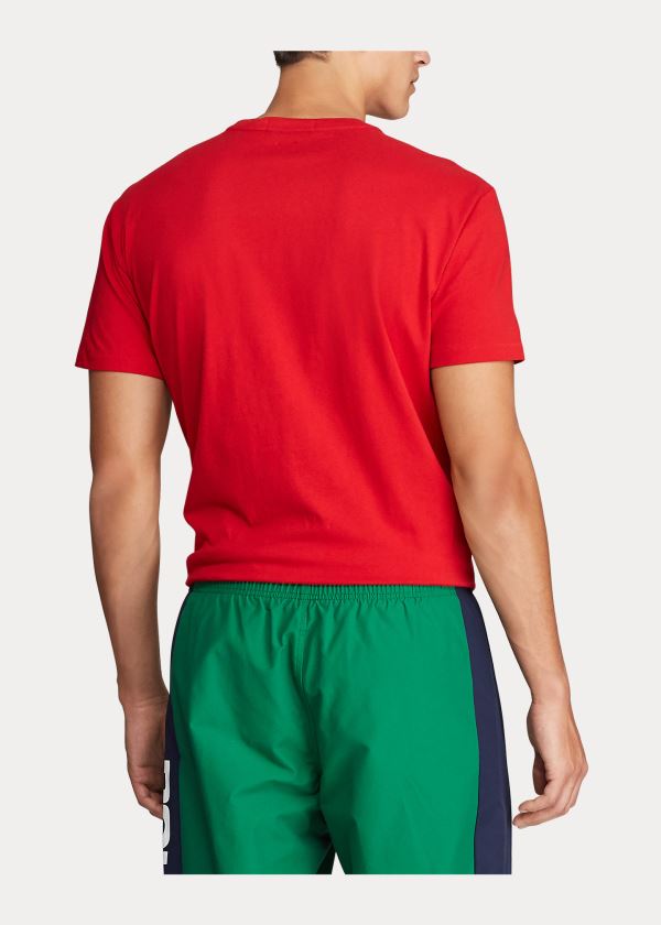Ralph Lauren Classic Fit Polo Sportovní T-Shirt Červené | Q48hQUzE
