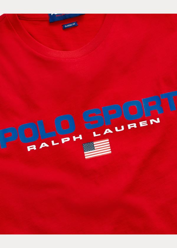 Ralph Lauren Classic Fit Polo Sportovní T-Shirt Červené | Q48hQUzE