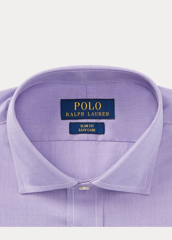 Ralph Lauren Classic Fit Poplin Shirt Fialové Bílé | YXtlNFxf