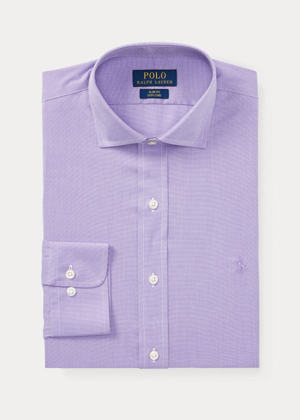 Ralph Lauren Classic Fit Poplin Shirt Fialové Bílé | YXtlNFxf