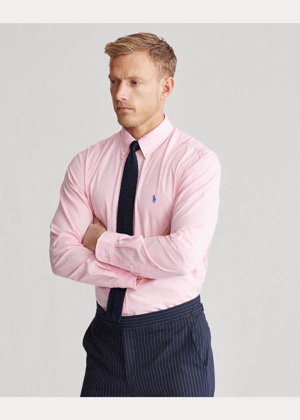 Ralph Lauren Classic Fit Poplin Shirt Růžové | n8TVS0VE