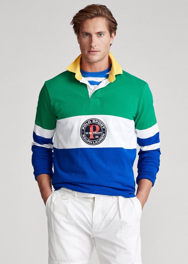 Ralph Lauren Classic Fit Rugby Shirt Zelene Viacfarebný | 2rdl6fso