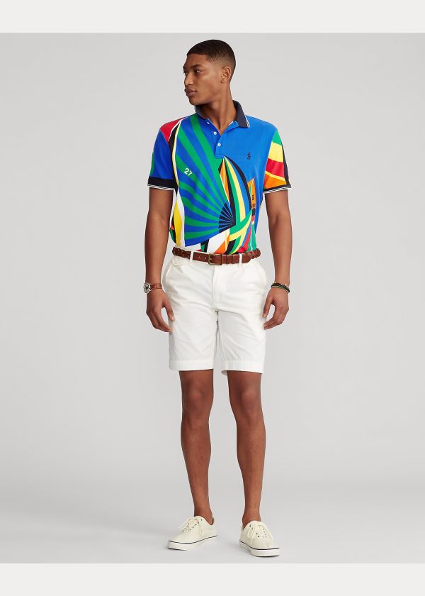 Ralph Lauren Classic Fit Sailboat Mesh Polo Blankyt Viacfarebný | FVEvJStc