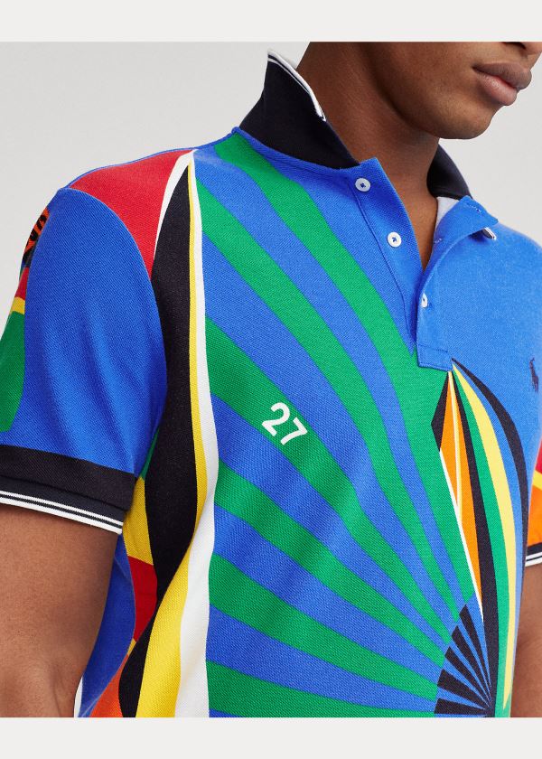Ralph Lauren Classic Fit Sailboat Mesh Polo Blankyt Viacfarebný | FVEvJStc