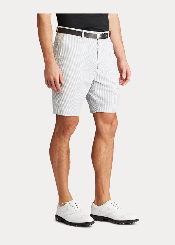 Ralph Lauren Classic Fit Seersucker Krátké Šedé | 4UqIBjFd