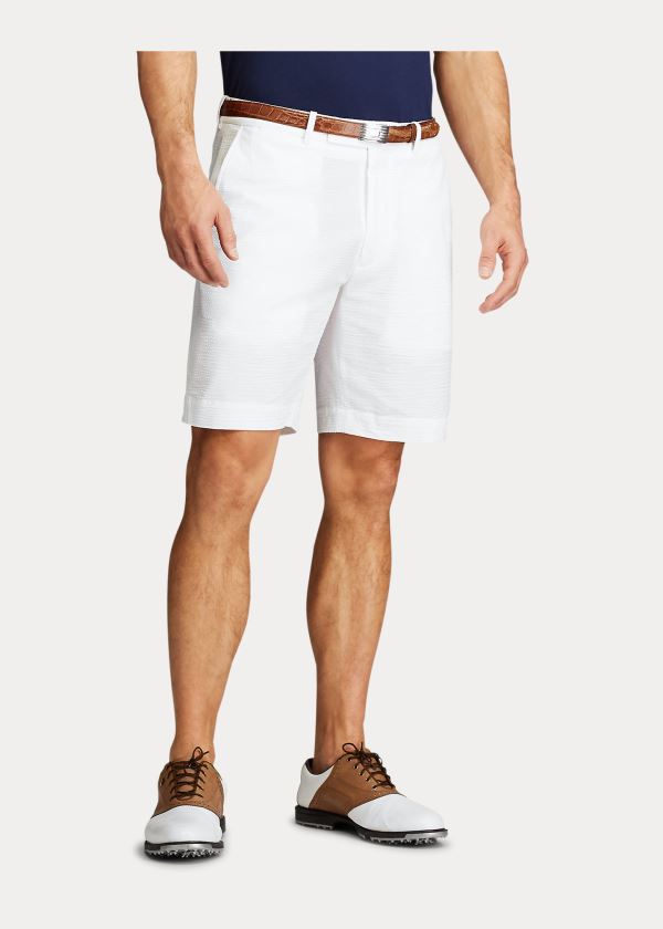 Ralph Lauren Classic Fit Seersucker Krátké Bílé | 9hv03QHj