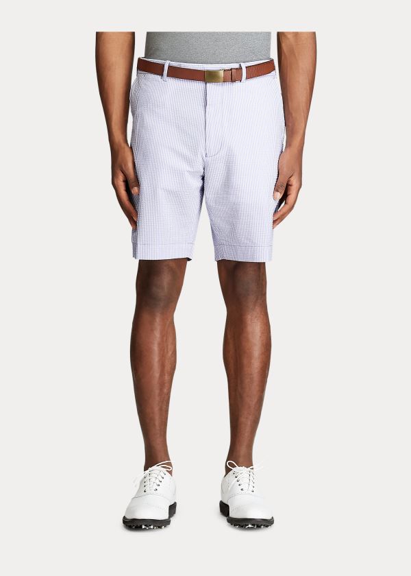 Ralph Lauren Classic Fit Seersucker Krátké Světle Fialové | wCPHwij6