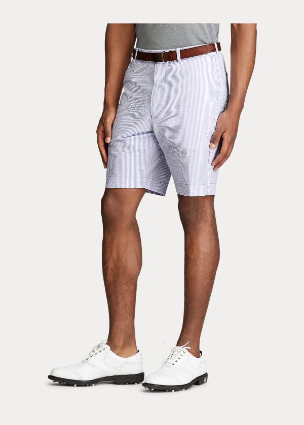 Ralph Lauren Classic Fit Seersucker Krátké Světle Fialové | wCPHwij6