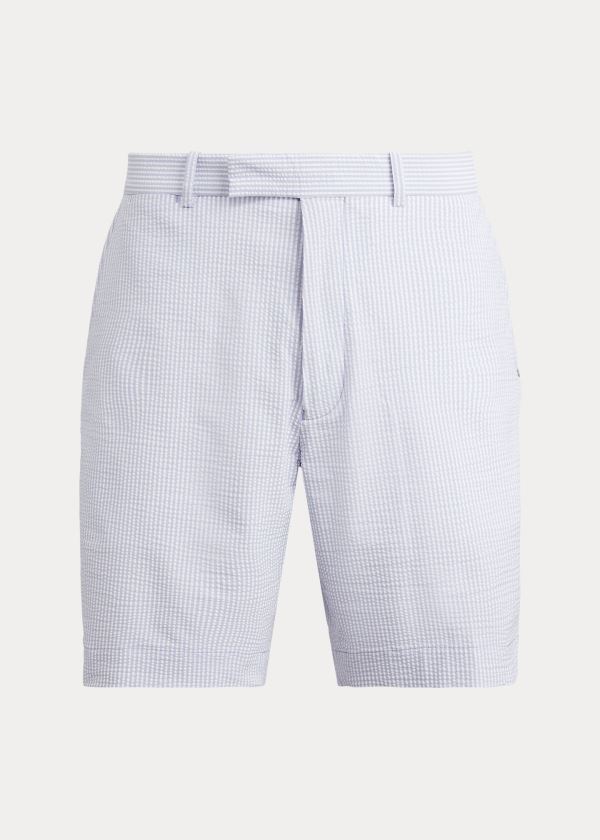Ralph Lauren Classic Fit Seersucker Krátké Světle Fialové | wCPHwij6