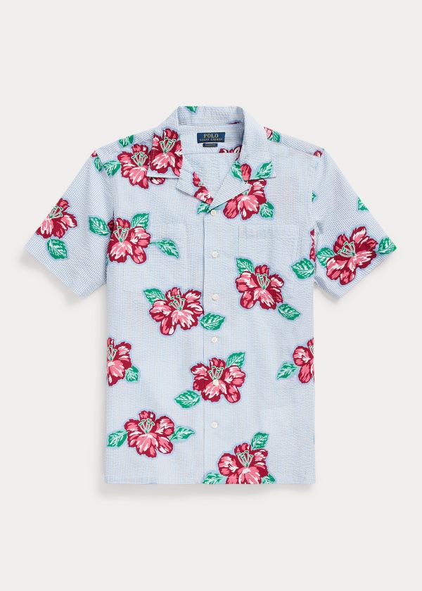 Ralph Lauren Classic Fit Seersucker Shirt Červené Proužek | 0mJvDaMz
