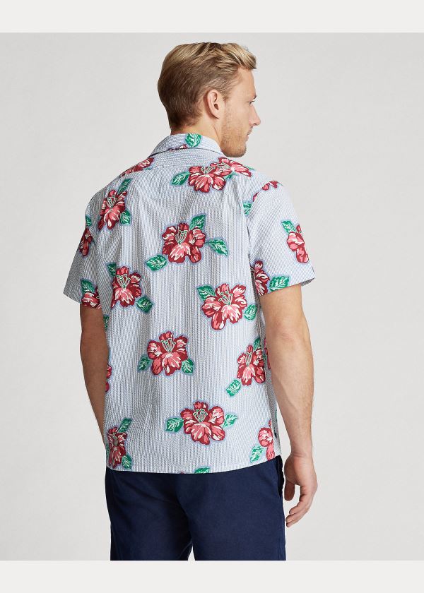 Ralph Lauren Classic Fit Seersucker Shirt Červené Proužek | 0mJvDaMz