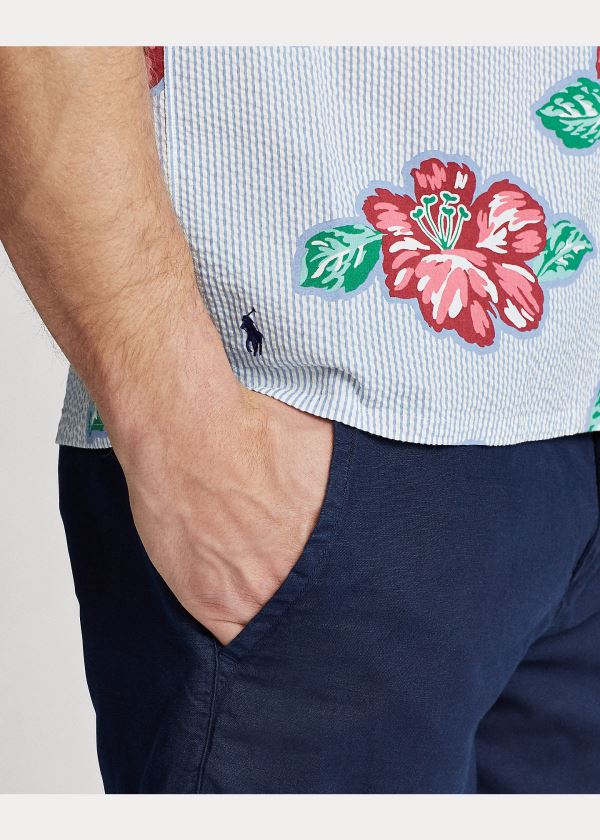 Ralph Lauren Classic Fit Seersucker Shirt Červené Proužek | 0mJvDaMz