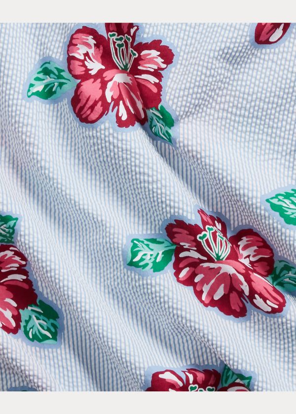 Ralph Lauren Classic Fit Seersucker Shirt Červené Proužek | 0mJvDaMz