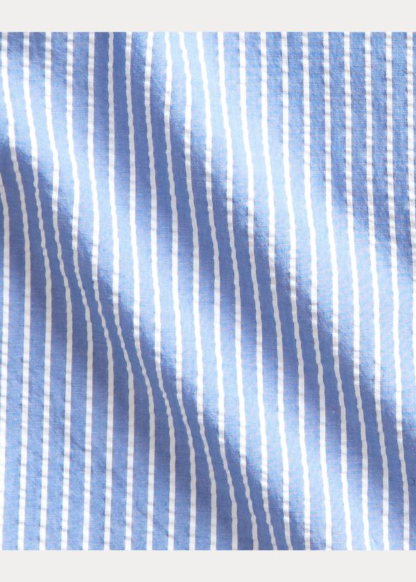 Ralph Lauren Classic Fit Seersucker Shirt Světle Blankyt Bílé | BfZurUqM