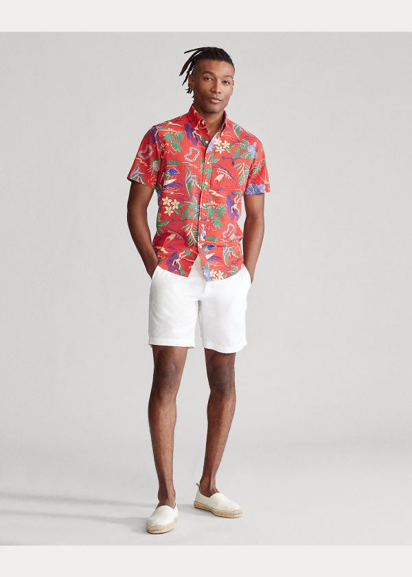 Ralph Lauren Classic Fit Seersucker Shirt Červené Viacfarebný | NYKv8aj4