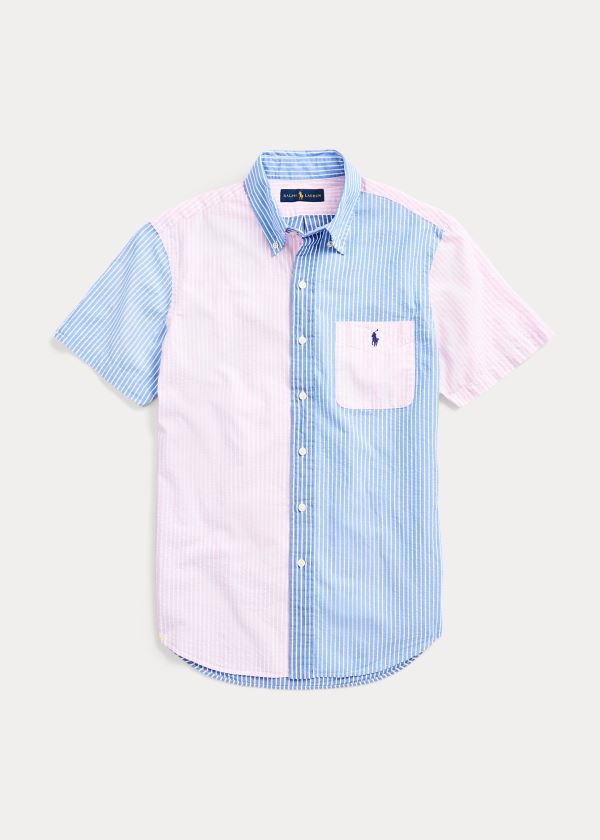 Ralph Lauren Classic Fit Seersucker Shirt Růžové Blankyt | OPGINqF4