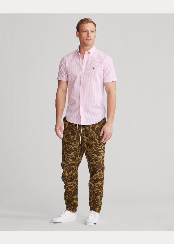 Ralph Lauren Classic Fit Seersucker Shirt Růžové Bílé | Q3ytDZFK