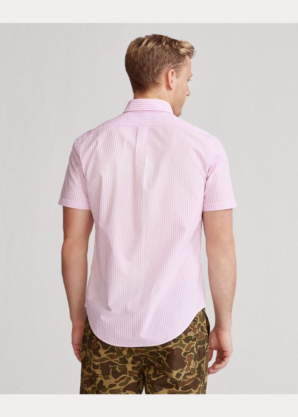 Ralph Lauren Classic Fit Seersucker Shirt Růžové Bílé | Q3ytDZFK