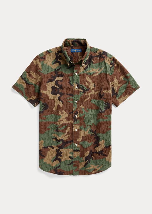 Ralph Lauren Classic Fit Seersucker Shirt Maskáčové | buKBsZoY