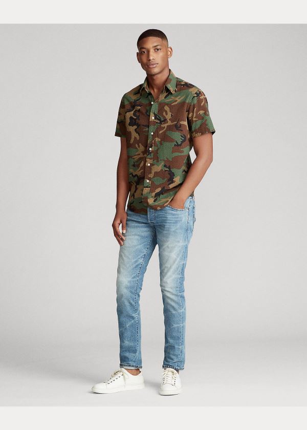 Ralph Lauren Classic Fit Seersucker Shirt Maskáčové | buKBsZoY