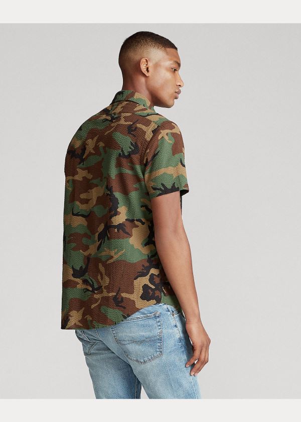 Ralph Lauren Classic Fit Seersucker Shirt Maskáčové | buKBsZoY