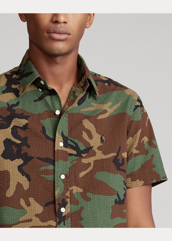 Ralph Lauren Classic Fit Seersucker Shirt Maskáčové | buKBsZoY