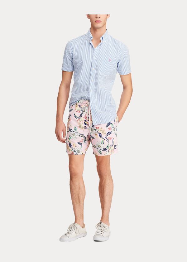 Ralph Lauren Classic Fit Seersucker Shirt Světle Blankyt Bílé | ndr6kYZg