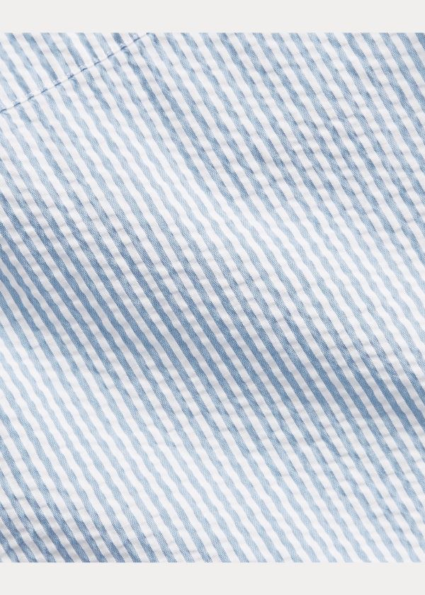 Ralph Lauren Classic Fit Seersucker Shirt Světle Blankyt Bílé | ndr6kYZg
