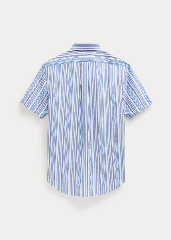 Ralph Lauren Classic Fit Seersucker Shirt Bílé Blankyt Viacfarebný Proužek | xPNq9x8k