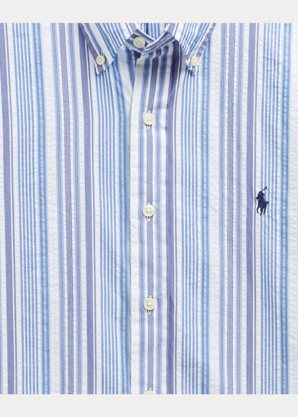Ralph Lauren Classic Fit Seersucker Shirt Bílé Blankyt Viacfarebný Proužek | xPNq9x8k