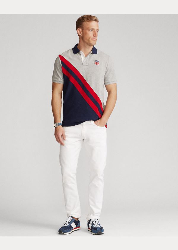 Ralph Lauren Classic Fit Shield Polo Shirt Šedé Viacfarebný | SbEP2vZV