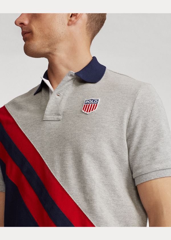 Ralph Lauren Classic Fit Shield Polo Shirt Šedé Viacfarebný | SbEP2vZV