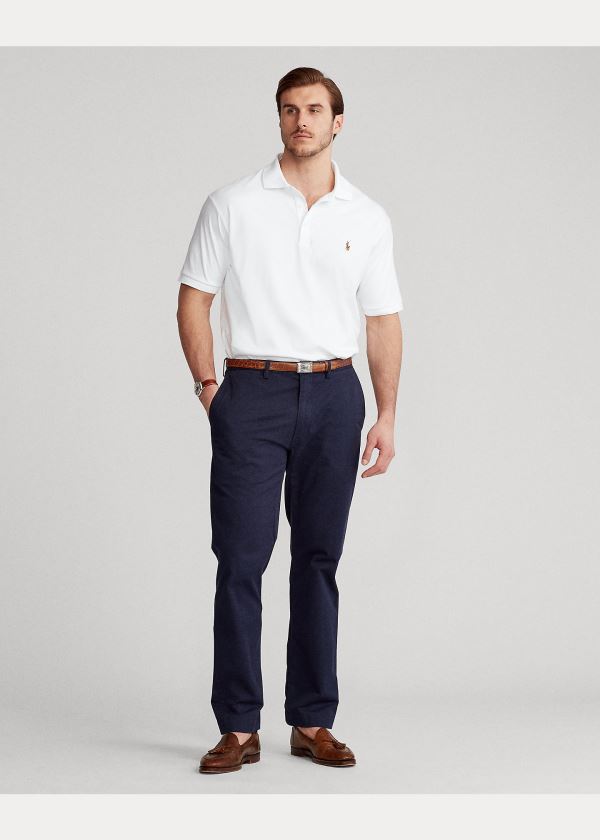 Ralph Lauren Classic Fit Soft Bavlněné Polo Bílé | 1QOi2mF3