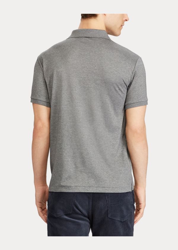 Ralph Lauren Classic Fit Soft Bavlněné Polo Šedé | 80e4YNIZ