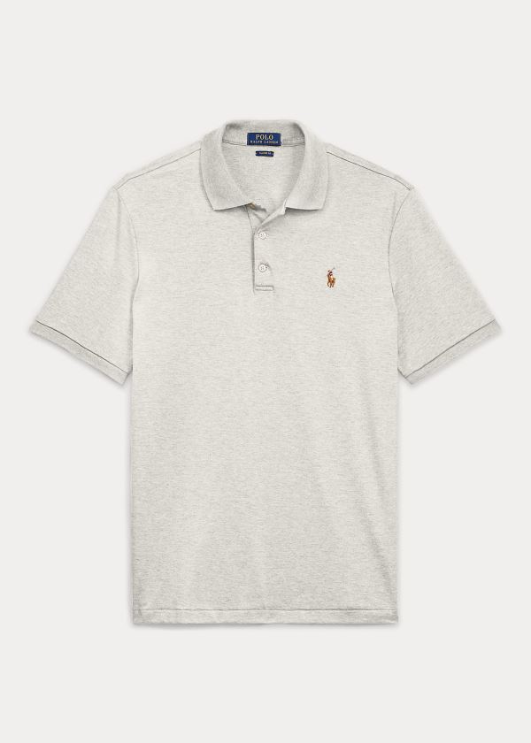 Ralph Lauren Classic Fit Soft Bavlněné Polo Béžový | AEXQYNCr